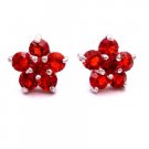 D211  Girls Fancy Return Gift Red Stud Earrings Flower Stud Earrings