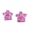 D210  Only Rose Pink Stud Earrings Flower Stud Earrings