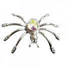 B189  AB Crystals Spider Brooch Pin