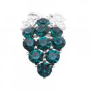B409  Emerald Brooch Wedding Brooch Emerald Crystals Brooch