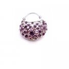 B464  Amethyst Purse Brooch Beautiful Gift Amethyst Pin Brooch