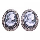ERC667  Looking For Gift Find Classy Jewelry Cameo Earrings With Crystals