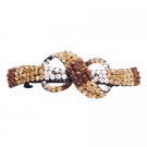 HA593  Stylish Illusory 8 Shaped Bow Barrette In Smoked Topaz