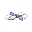 HA584  Amethyst Crystals Hair Barrette Trendy For Yourself Or Perfect Gift