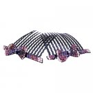 HA587  Adorable Bow Design Crystals Hair Comb Wedding Prom Quinceanera