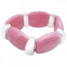 UBR230  Fashionable Chic Bracelet Pink Stretchable Bracelet High School Girls Jewelry
