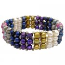 UBR247  Multicolored Freshwater Pearls Bracelet Absolutely Stunning Gift