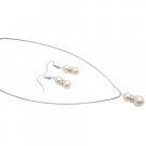 NS006  Jewelry For Prom And Pageant Delicate Cream Pearls With Diamante
