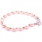 TB083  Designer Bridemaids Jewelry Bracelet Ivory Pearls Comet Crystals