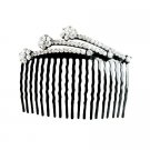 HA171  Comb Hair Pin White Crystals Decorated Hair Comb Perfect For Bridal Bridemaides