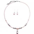 BRD067 Ivory Wedding Gown Jewelry Ivory Pearls Bridal Silver Rondells Spacer