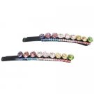 HA605  Sparkling Multicolored Rhinestones Hair Pin