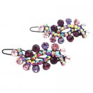 HA613  Wedding Hair Barrette Style Amethyst Hair Clip