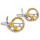 HA621  Wedding Hair Barrette Match With Gold Yellow Dress Inexpensive Clip