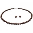 NS986  Are You Looking For Wedding Jewelry Deep Brown Set