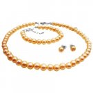 GC250  Baptism Pearl Jewelry Necklace Stud Earrings Bracelet Affordable Price