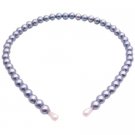 GC258  Fashionable Mauve Pearls Headband