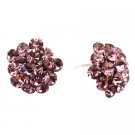 ERC681  Inexpensive Holiday Gift Buy Sparkling Crystals Flower Earrings