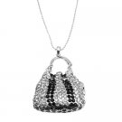 N928  A Gorgeous Dazzling Black Diamond And Jet Cubic Zirconia Christmas Gift