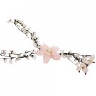 N932  This Classy Rose Quartz Flower Necklace Has Fine Pink Holiday Gift
