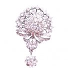 B163 Cubic Zircon Brooch Sparkling Diamond Brooch Simulated Diamond Dangling Brooch
