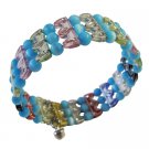 UBR041  Very Cool Soothing Colored Beads! Comfortable Stretchable Bracelet