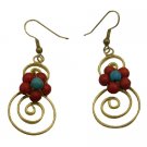 UER474  Costume Earrings Fashion Earrings At Value Prices Coral Flower Dangle Earrings