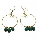UER484  Hoop Style Timeless Fashionable Turquoise Dangling Earrings