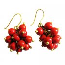UER533  Effervescence Cluster Coral Earrings