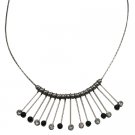 UNE307  This Gorgeous Glistens Vertically Drop Down Necklace