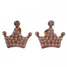 D251  Crown Shaped Pearls Earring