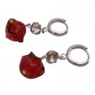 D255  Inexpensive and Trendy Design Red Bead Earrings