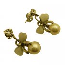 D257  Fashionable Dangle With Bow Rhinestones Earrings