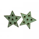 D220  Star Shaped Earrings With Small Stars Embedded Christmas Time