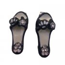 D236  Incredible Fashion Jewelry Cute Black Sandal Earrings