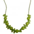 GC281  Fancy Green Beads Necklace Perfect For Birthday Or Return Gift