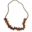 GC289  Flower Girl Brown Beads Necklace Wedding Shower