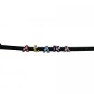 GC266  Customized Name Bracelet Black Watch Strap Colorful Alphabet