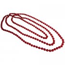 UNE327  Summerish Beach Red Multifaceted Beads Fun Wear Necklace