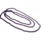 UNE326  Purple Glass Beads Summer Multifaceted Round Beads Necklace