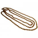 UNE331  Fabulous Summer Collection In Mocha Glass Beads Summer Long Necklace