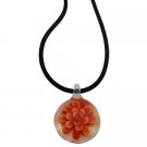 UNE315  Gift Your Wife Glass Pendant With Black Velvet Cord Necklace