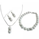 NS1061  Looking White Pearls Flower Girl Junior Bridemaids Jewelry