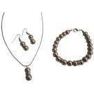 NS1066  Glass Pearls Jewelry Just For Wedding Champagne Pearls Jewelry