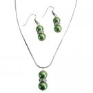NS1056  Bridal Jewelry Wedding Attendant Gifts Gorgeous Green Pearls Jewelry