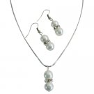 NS1060  Personalized Birthday Party Favors White Pearls Jewelry