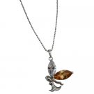 UNE319  Lite Copper Crystals Angel Pendant Christmas Gift