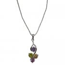UNE324  Jewelry Multicolor Crystals Pendant Young Girls Necklace