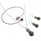 BRD1060  Match Your Jewelry With Your Cinamen Mocha Dress Champagne & Brown Pearls