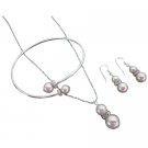 BRD1084  Breathtaking Reasonable Ivory Pearls Set With Cuff Bracelet